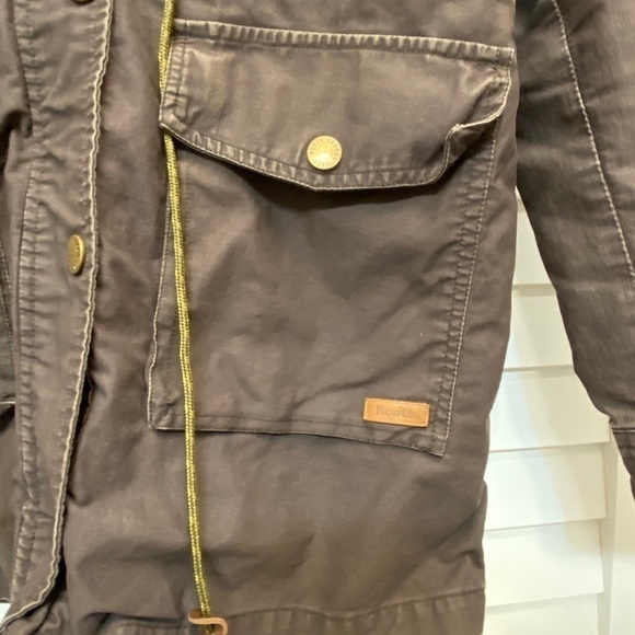 𝅺roots | zip & snap button hooded drawstring waist jacket Size M - Picture 2 of 11